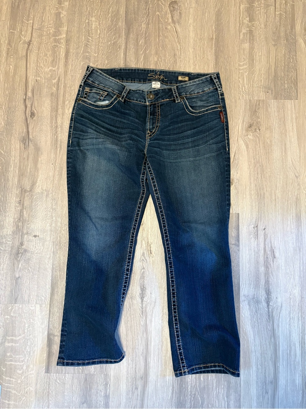 Silver Jeans Women’s Straight Leg Dark Blue Denim